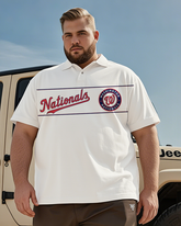 Polo décontracté à manches courtes pour hommes de grande taille des Nationals de Washington